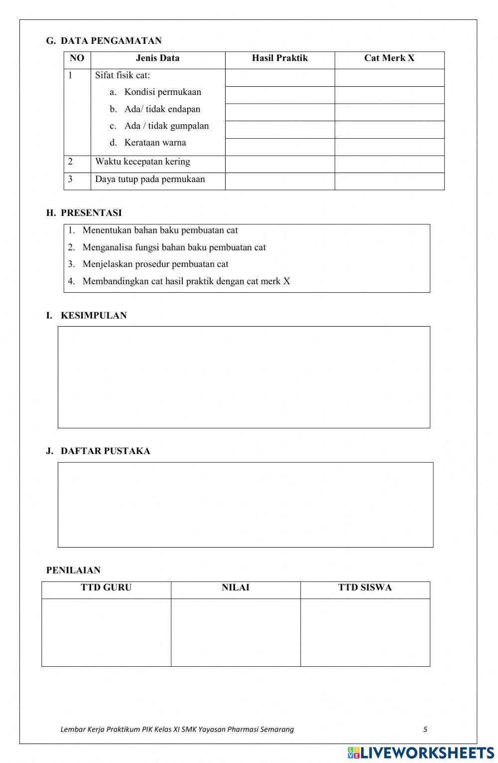 Laporan Praktikum Pembuatan Cat