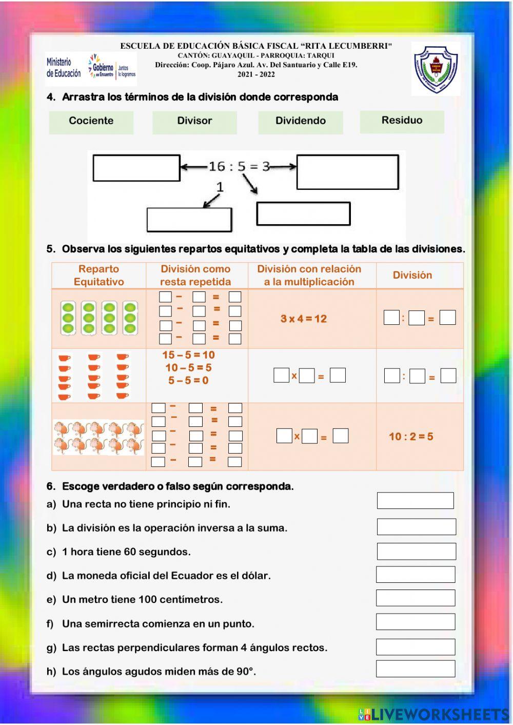 Evaluación Final Matemáticas