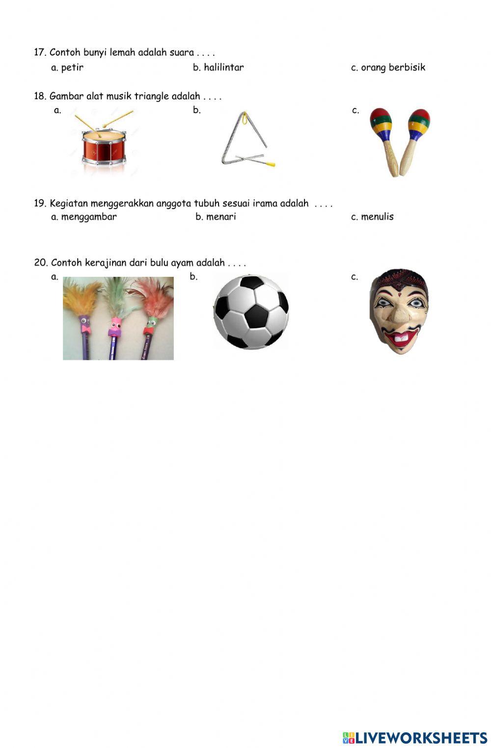 Latihan Kisi-kisi PTS Tema 6