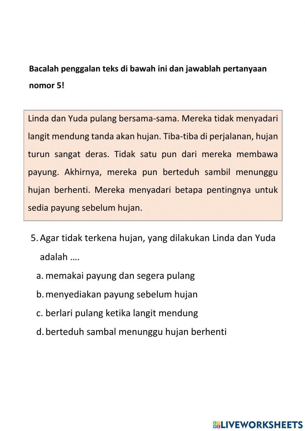 Tes Uji Kemampuan Term 3 Bahasa Indonesia