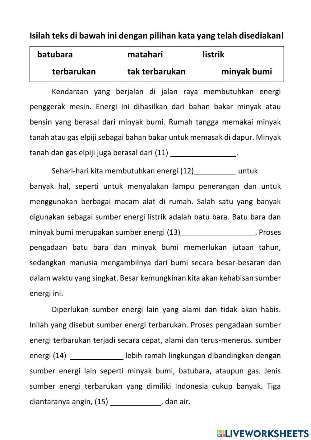 Tes Uji Kemampuan Term 3 Bahasa Indonesia