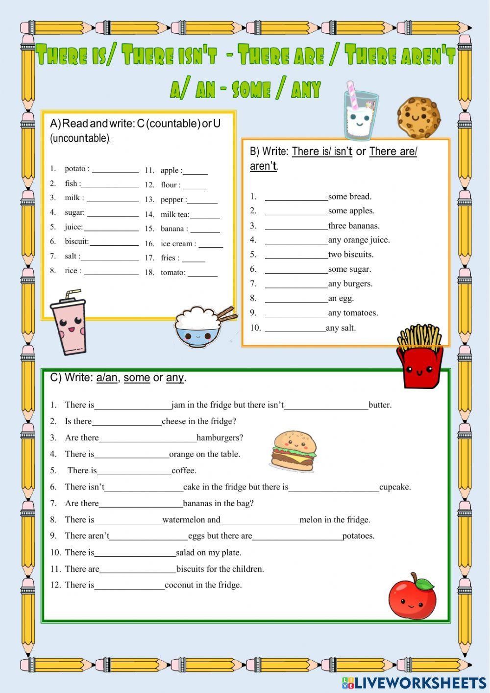Group 3 - A An Some Any review