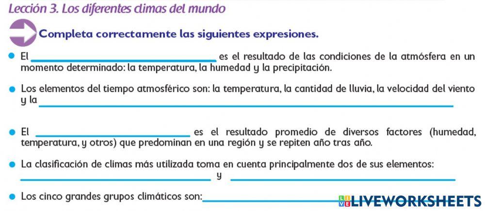 Los climas del mundo