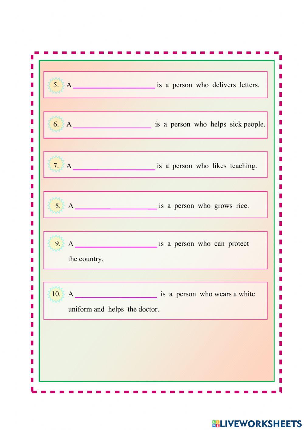 Read and fill in the blank