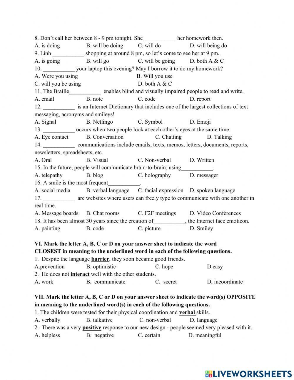 Unit 10: Communication