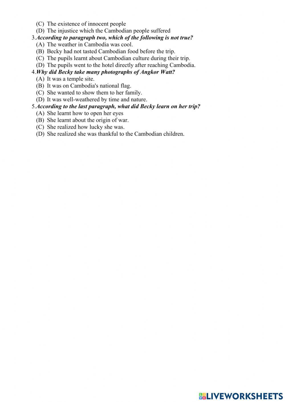 E9 - FT - DAILY CHECK-UP 13 - Reading