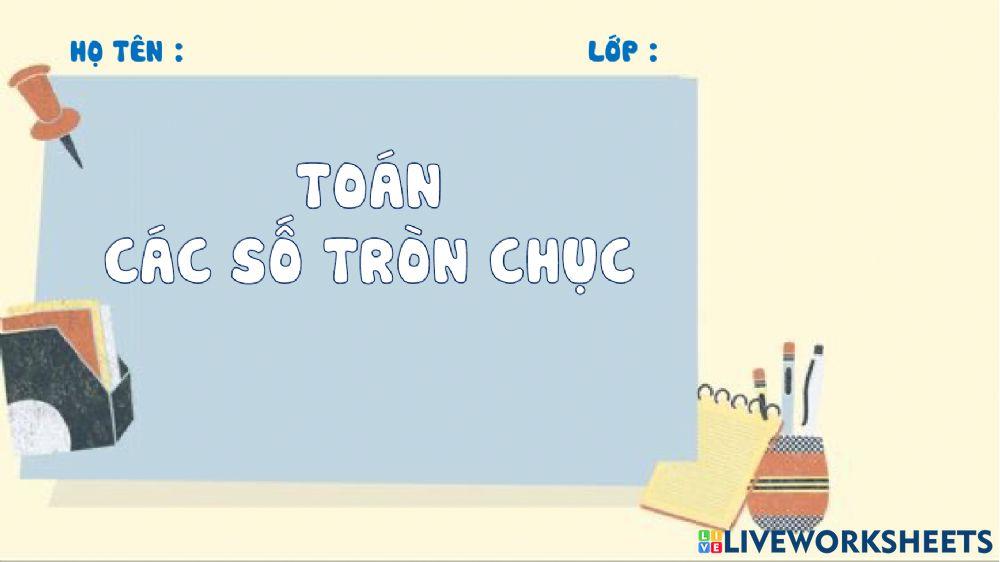 Các số tròn chục