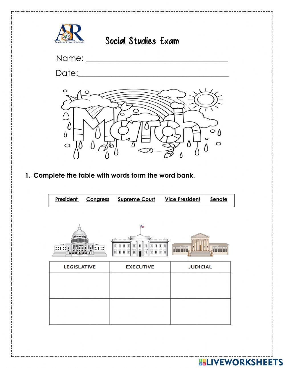 3 Branches of government