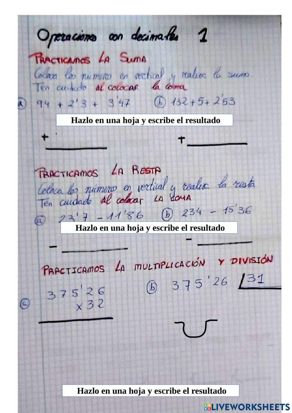 Decimales 1
