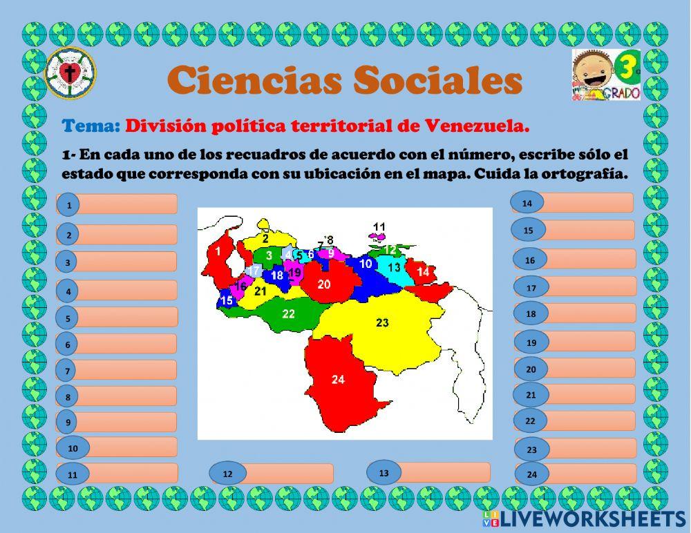 División política territorial de Venezuela