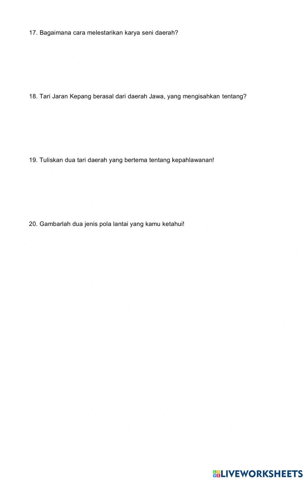 UH SBdP Kelas 5 Tema 7