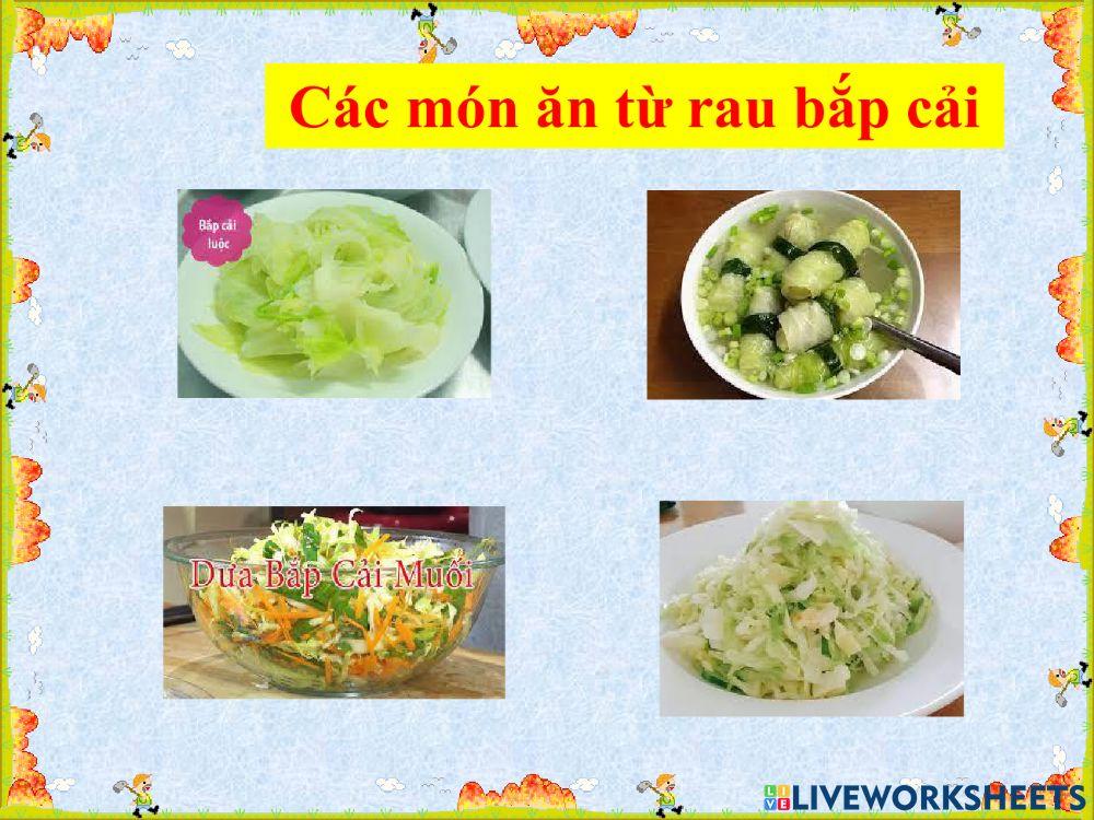 Trò chơi: khám phá một số loại rau