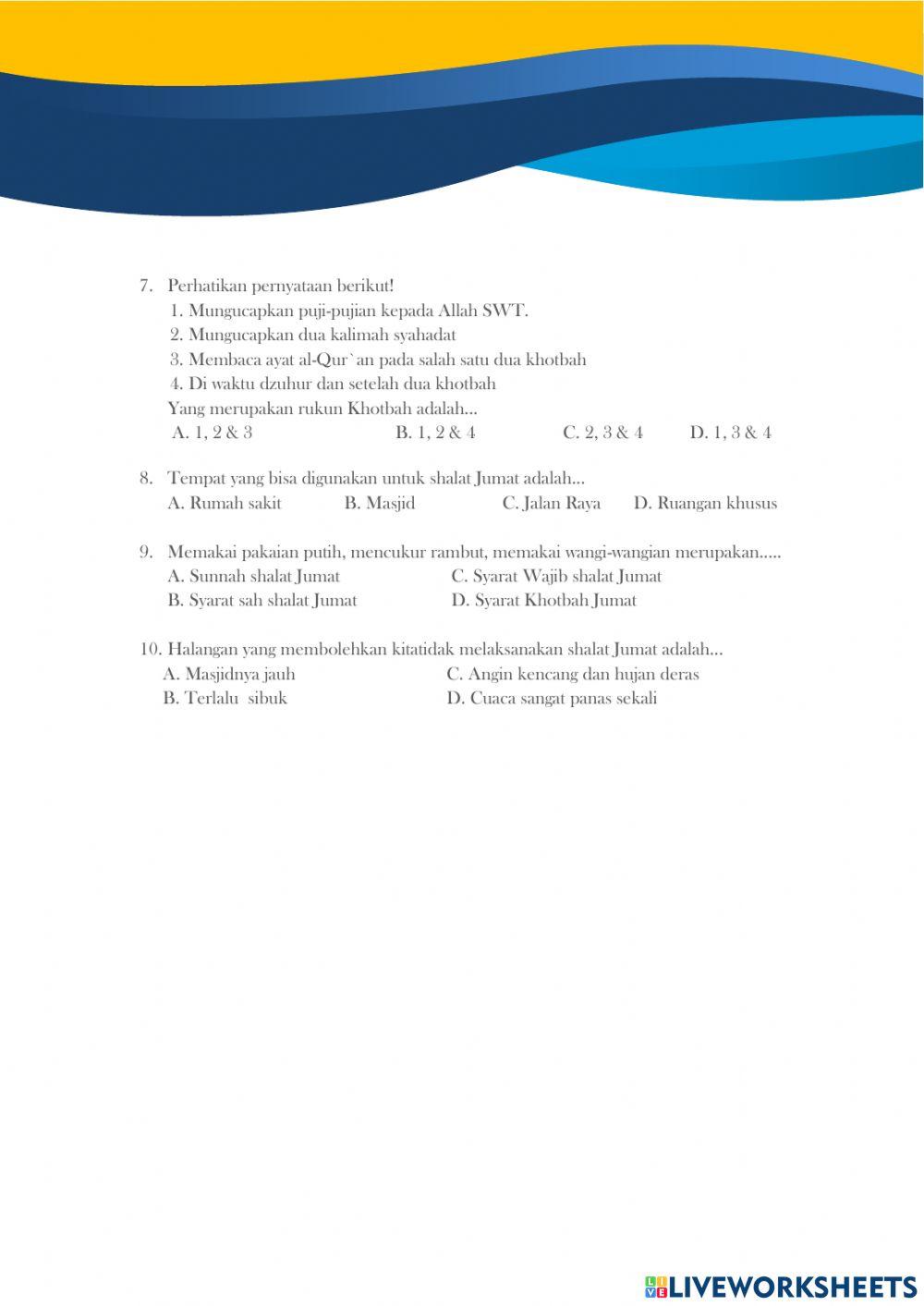 LKPD Bab 9 Shalat Jumat