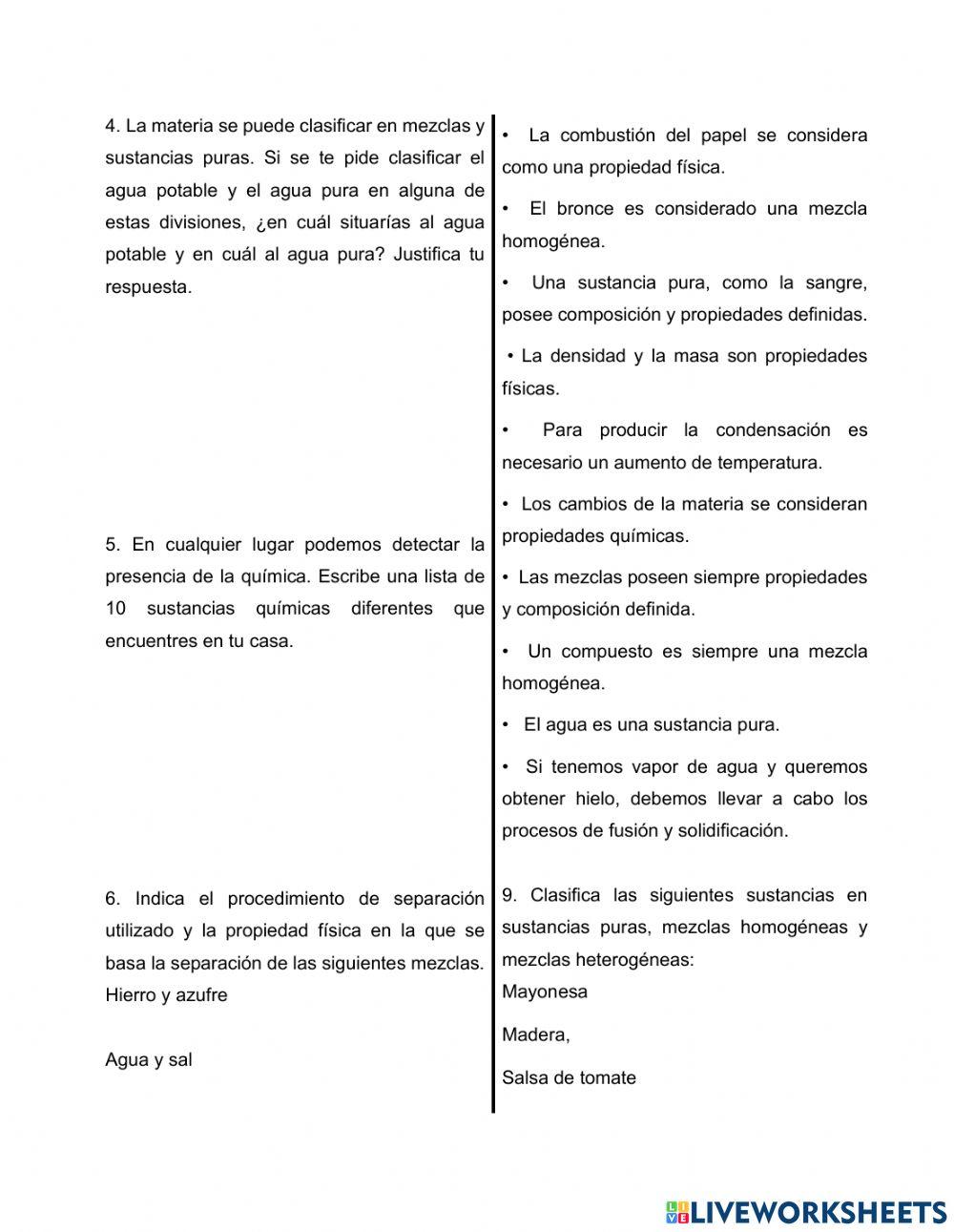 Actividades 4 Clasificación De la Materia..