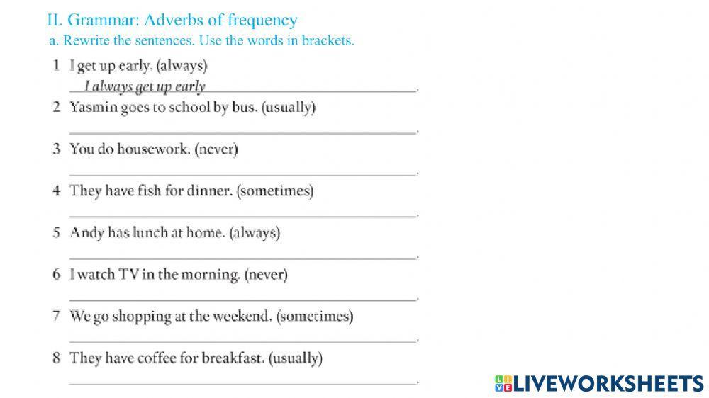 Unit 6B:A day in my life