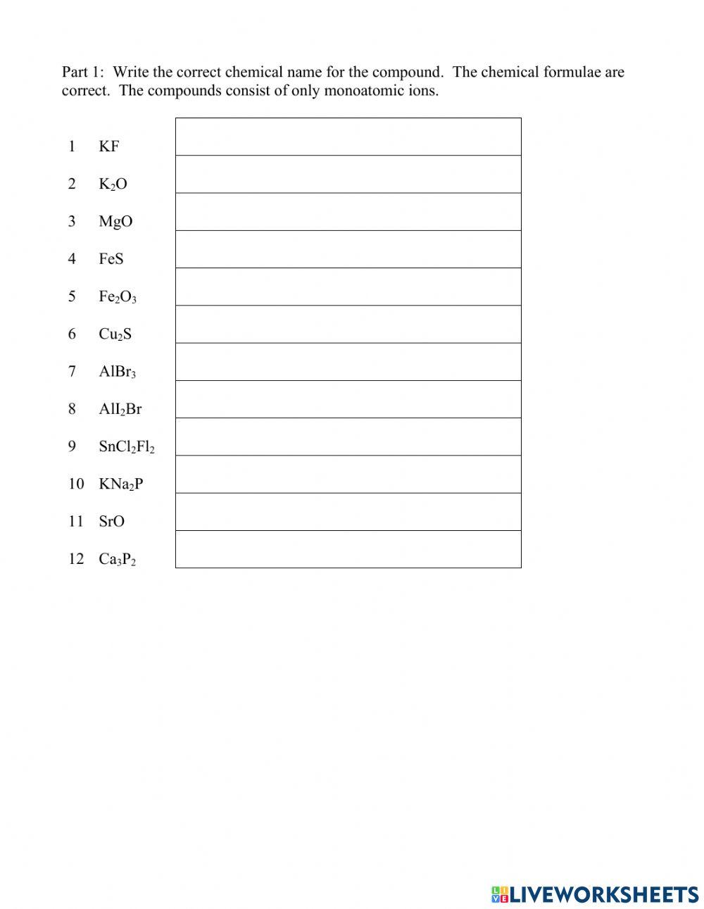 Naming Ionic Compounds