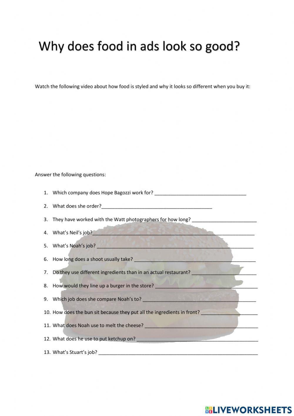 Why does food in ads look so good?