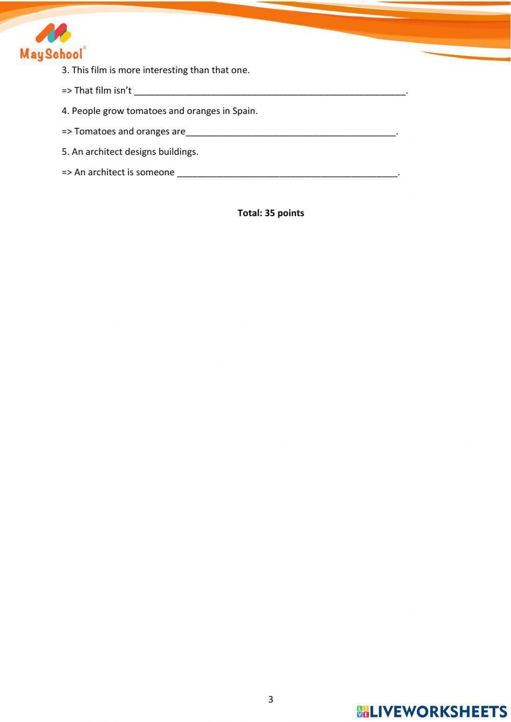 BEP5 - End of Course - Grammar Test