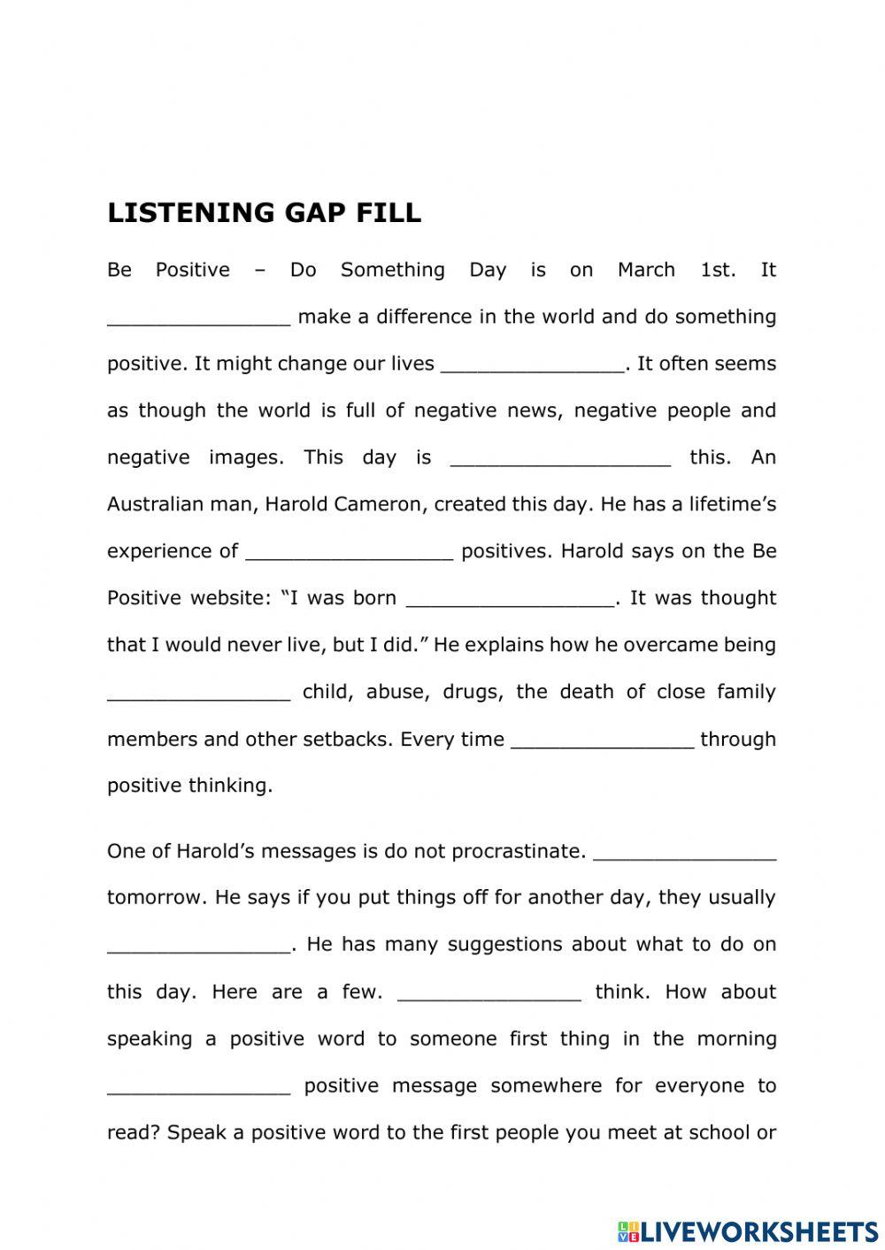 Be Positive - Do Something Day