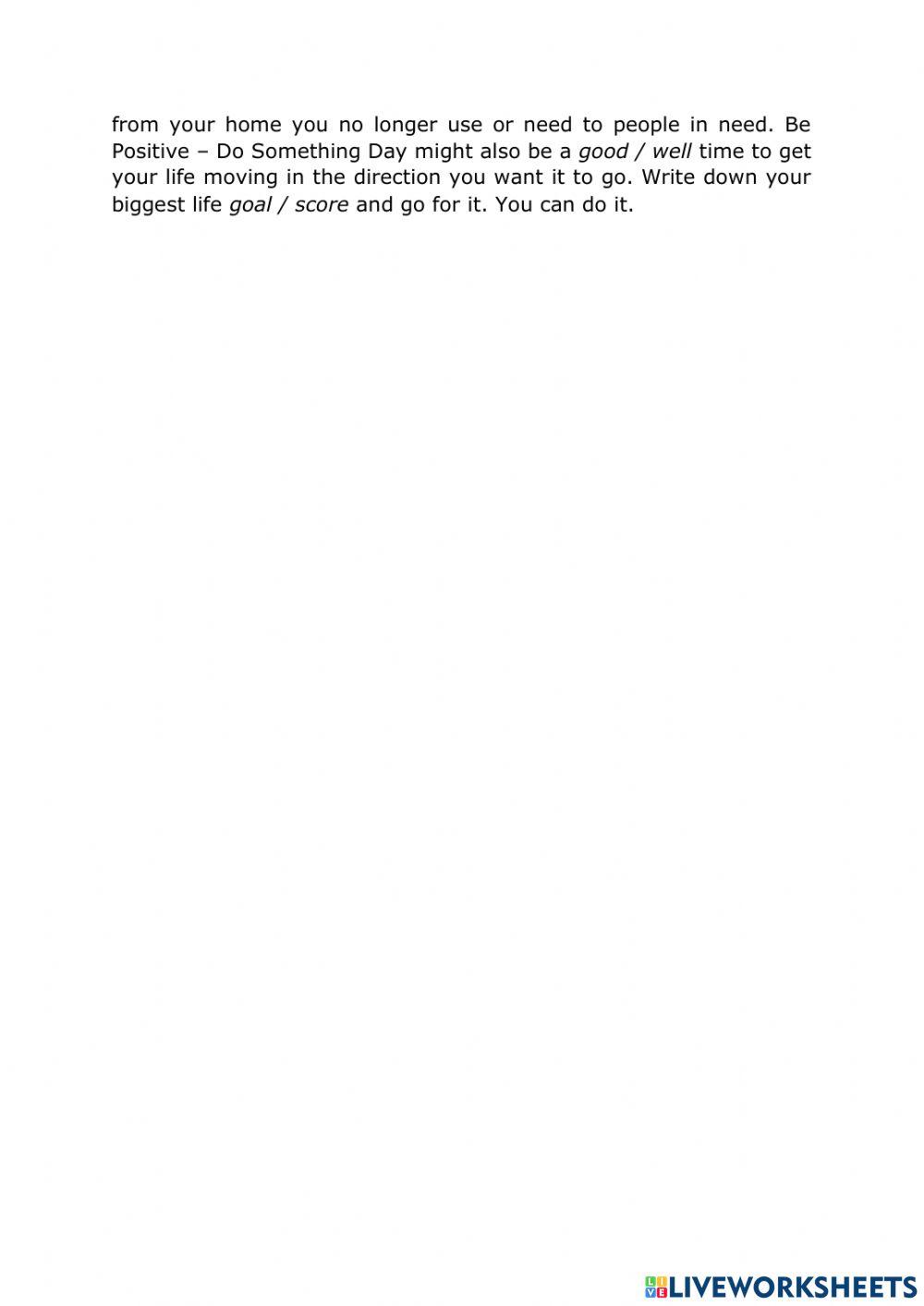 Be Positive - Do Something Day