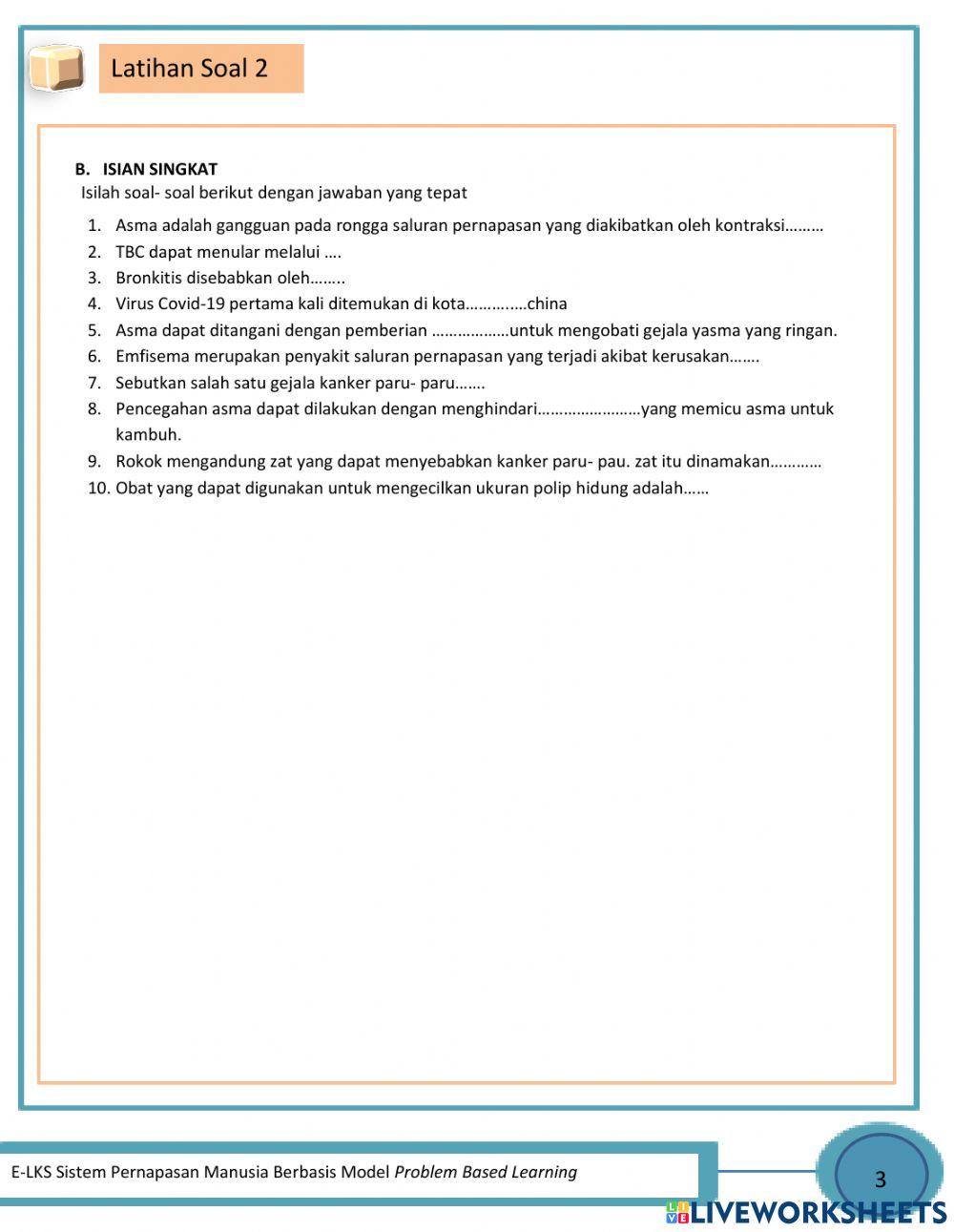 Gangguan pada sistem pernapasan