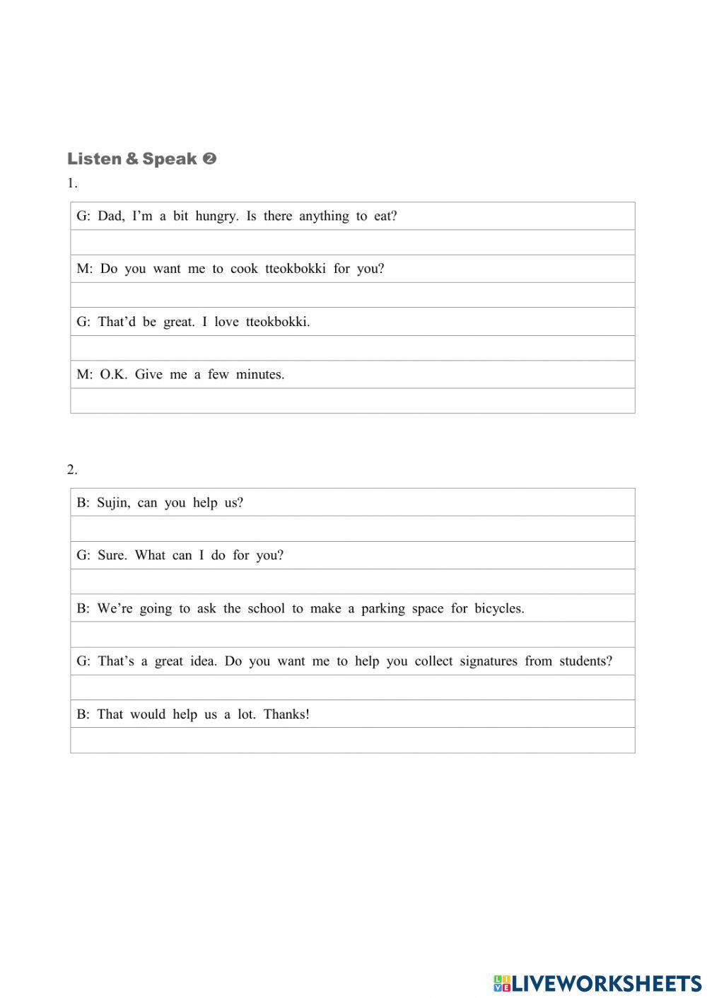 MiraeN G3L1 L-S worksheets