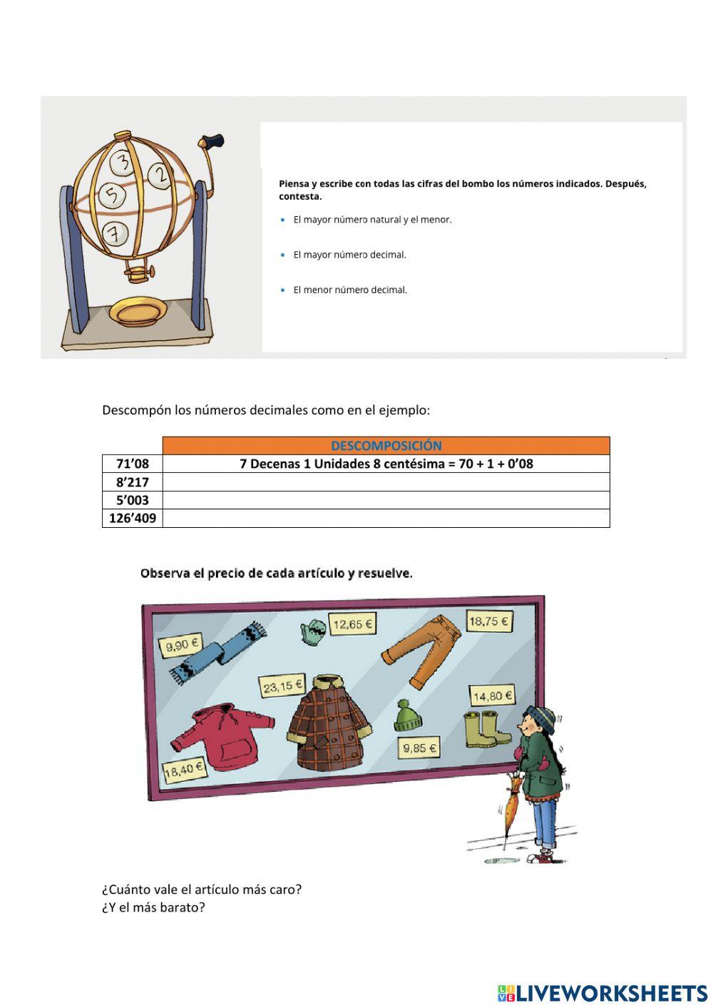 Repaso de números decimales
