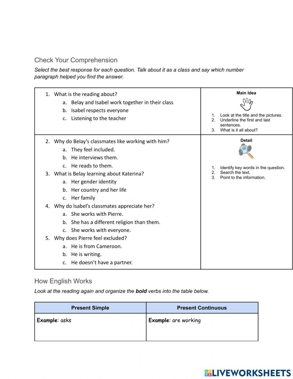 Reading Comprehension
