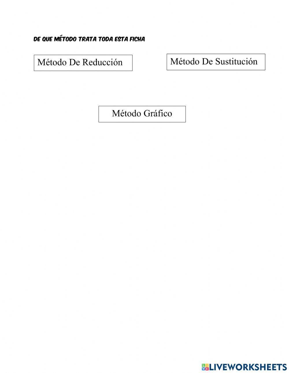 Ecuaciones por el método de reducción