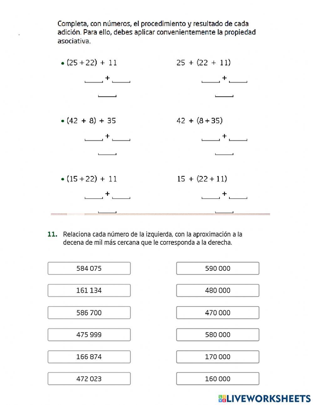 Propiedad Asociativa y Redondeo a las de Dm