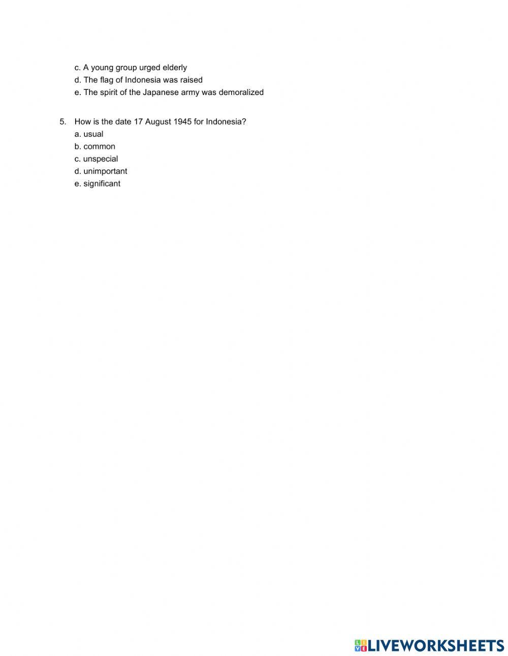 Hiroshima and Nagasaki Bombing worksheet | Live Worksheets