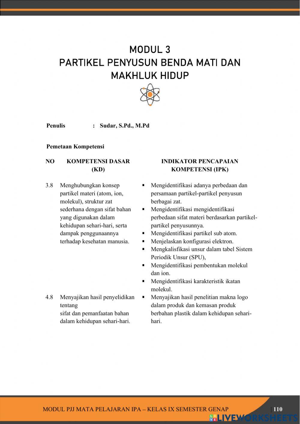 Partikel Penyusun Benda Part 1