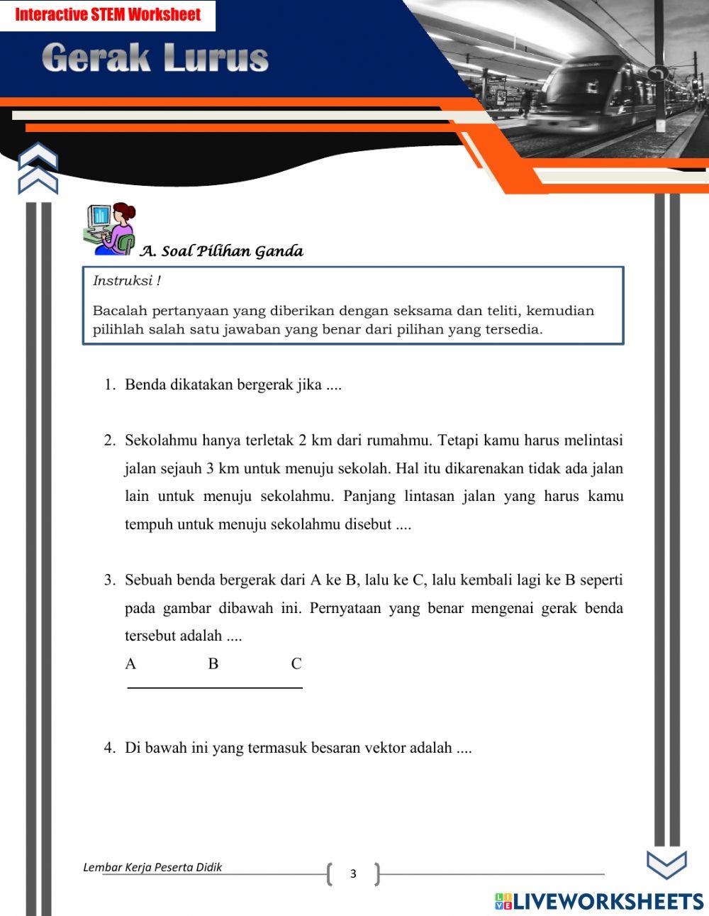 LKPD BESARAN DALAM GERAK LURUS (QUIS TIME)