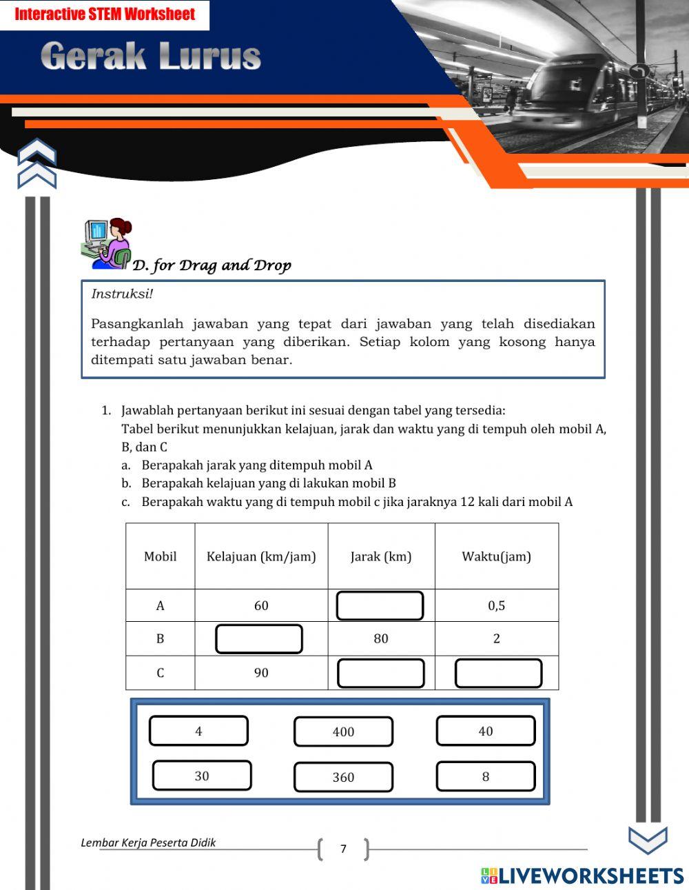 LKPD BESARAN DALAM GERAK LURUS (QUIS TIME)