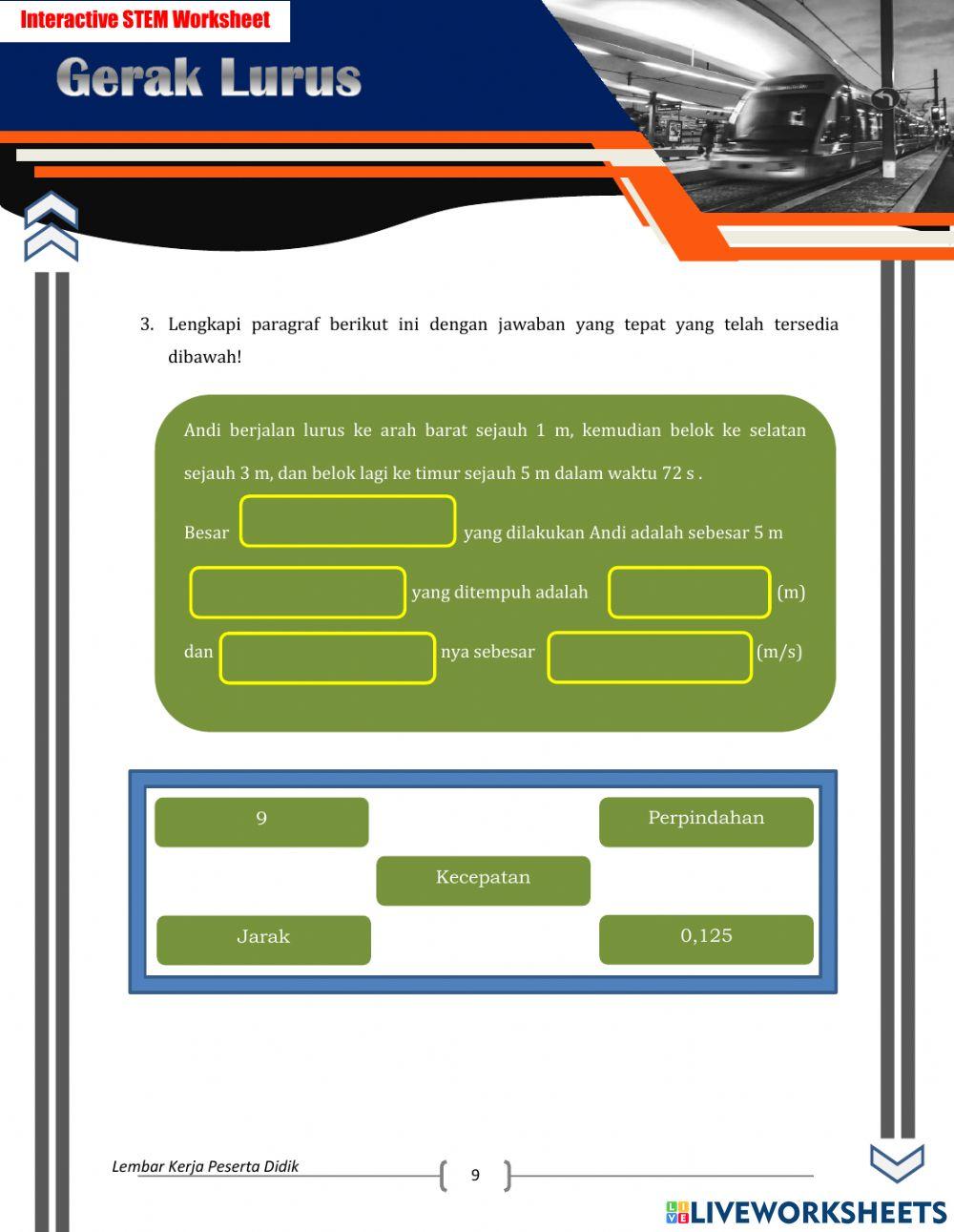 LKPD BESARAN DALAM GERAK LURUS (QUIS TIME)