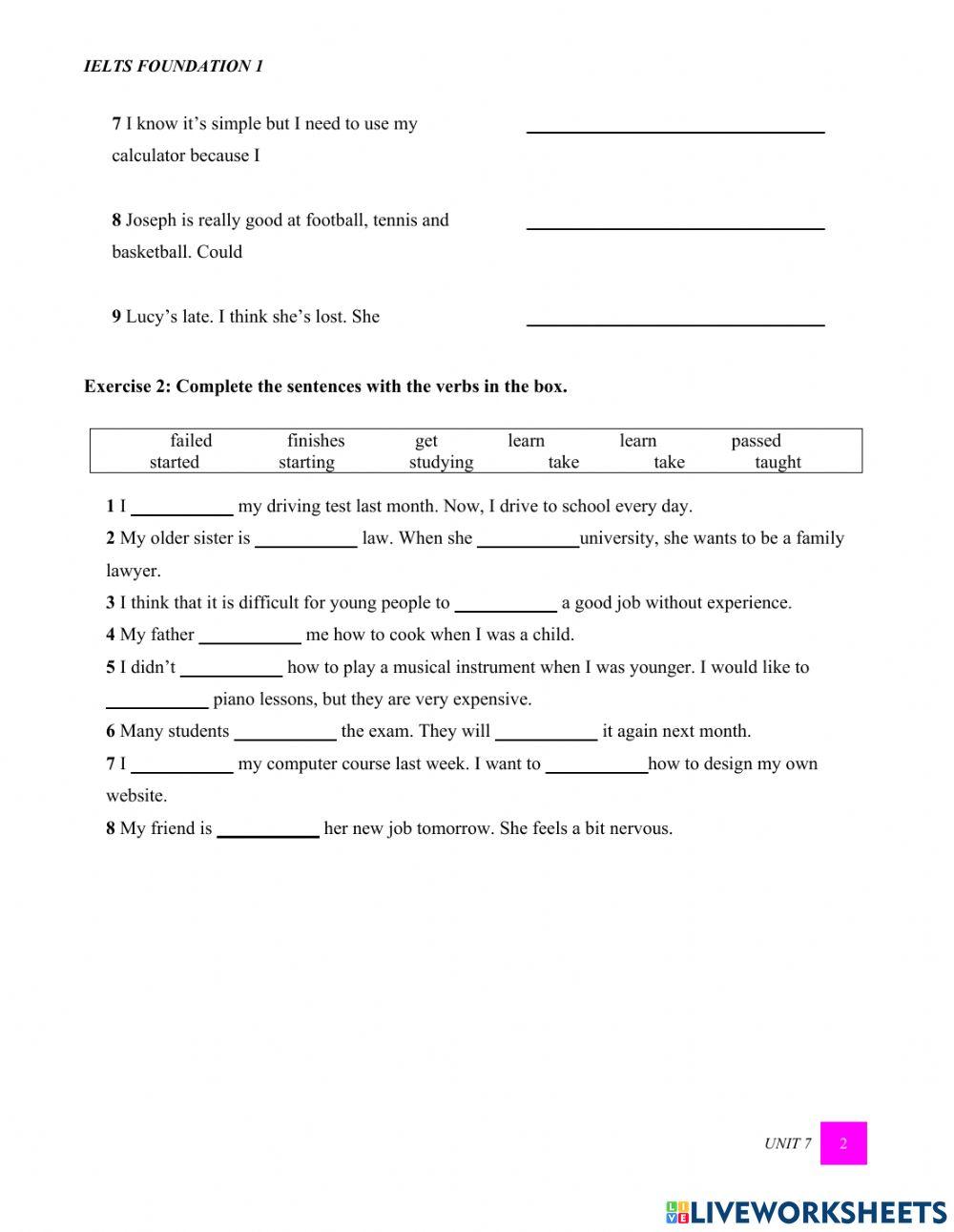 Minhdset for IELTS foundation Unit 7