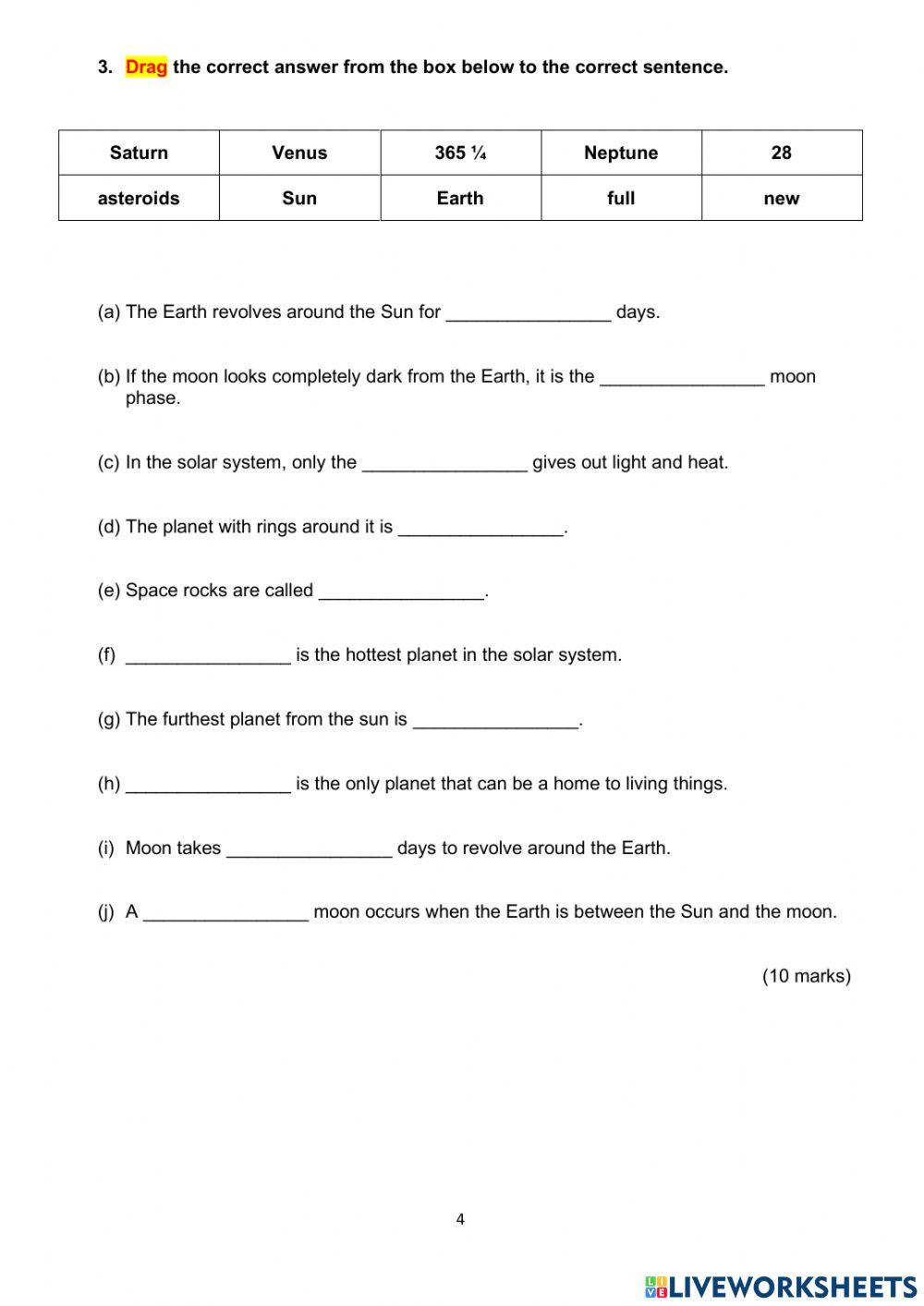 Online sba1 science year 6 2022