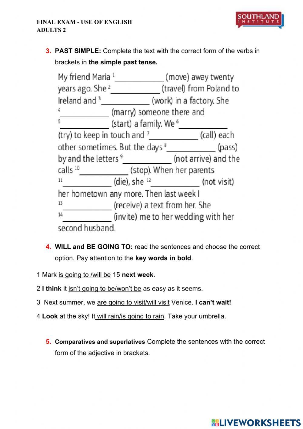 Adults 2 - 2023 -IS - Use of English