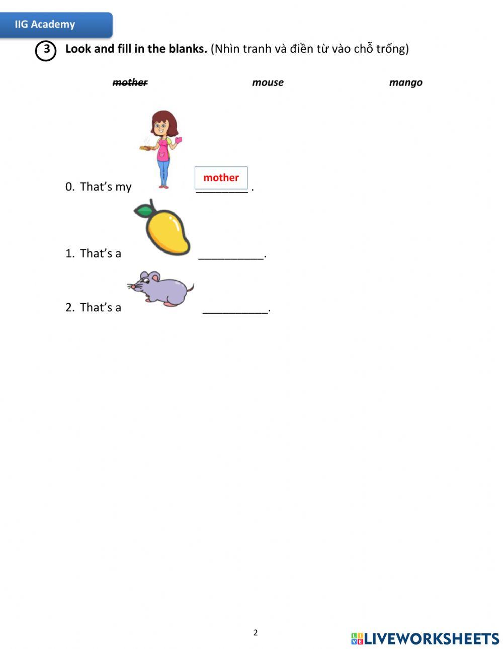 IIG-Grade 1-Worksheet 25