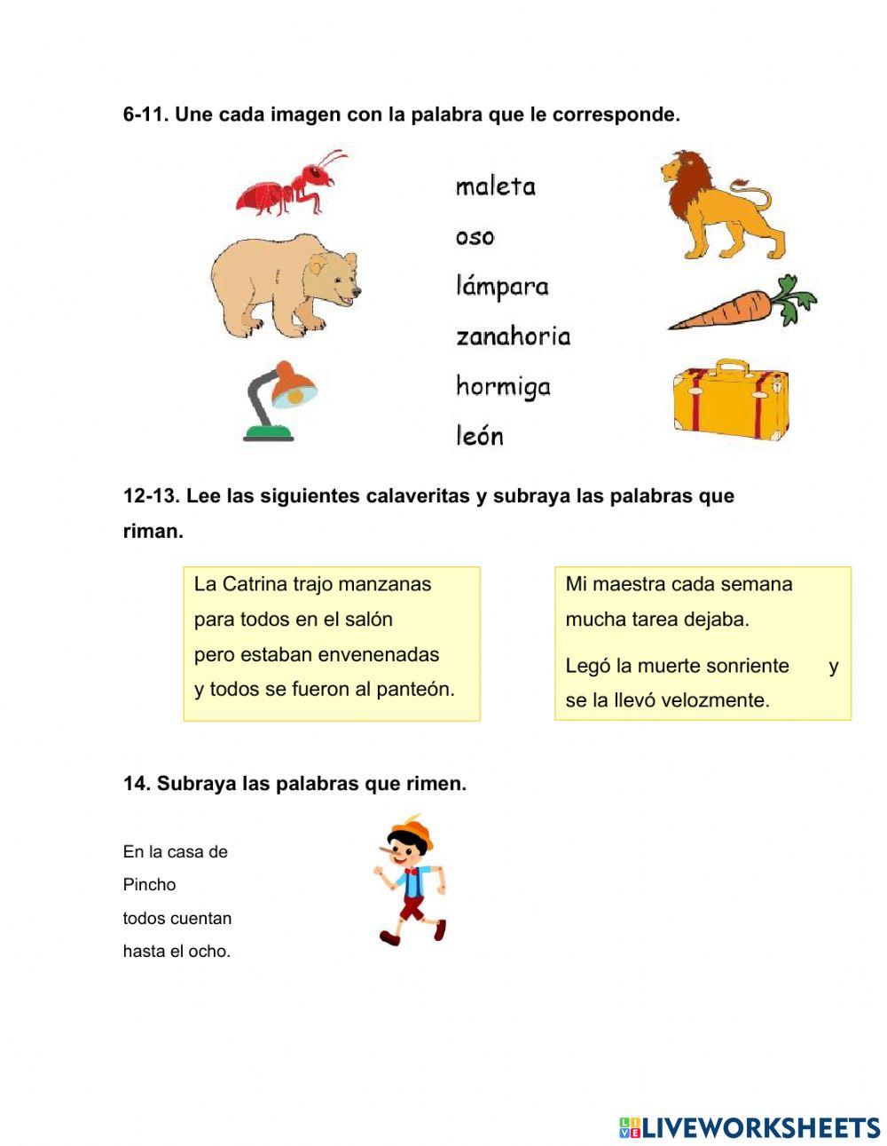 Examen 2do. trimestre primer grado 2021-2022
