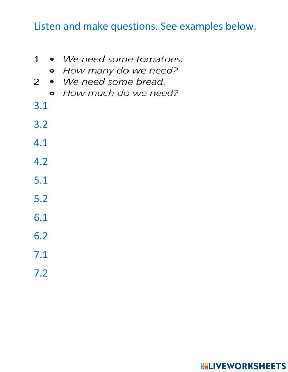 How much and How many?