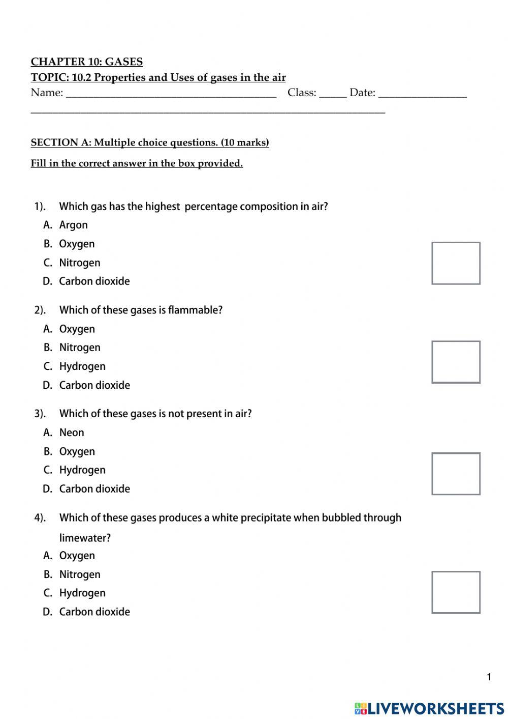 Properties of gases