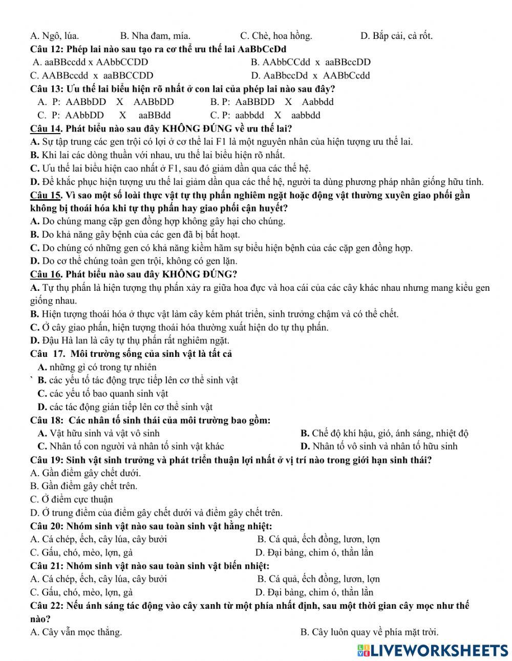 Đề cương ghk2 sinh 9