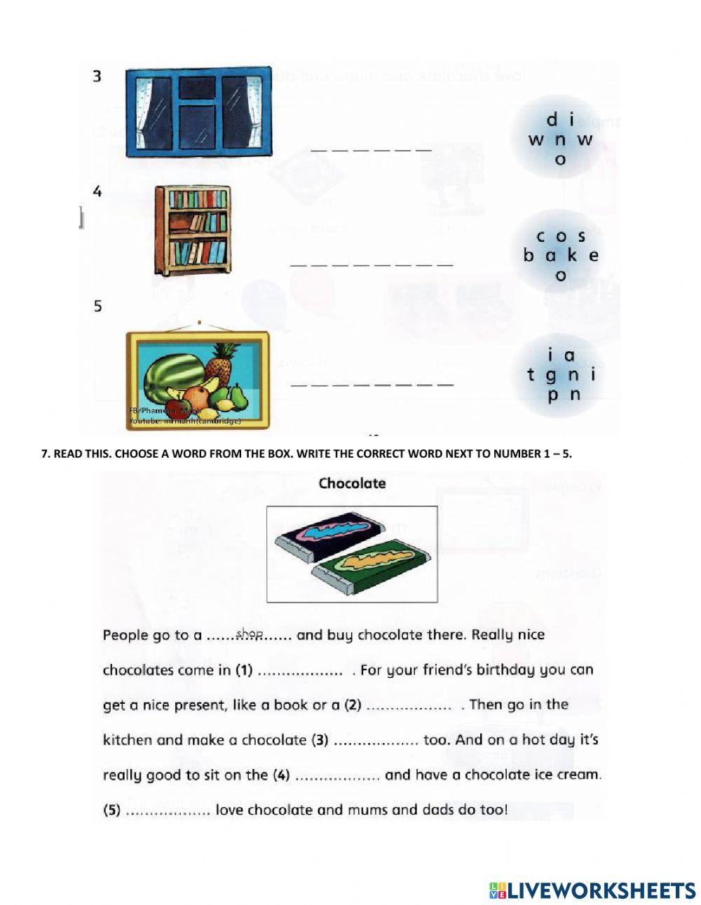STARTERS 1 online exercise for Live Worksheets