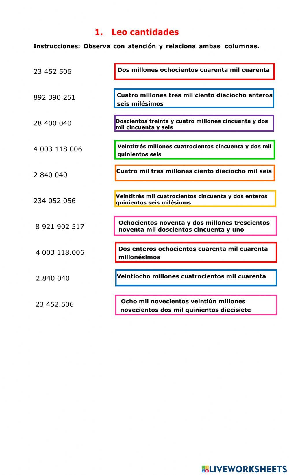 Lectura de enteros y decimales