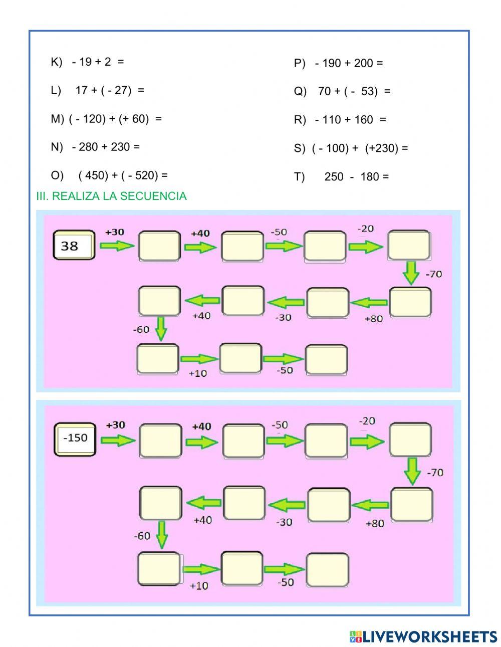 Suma de números enteros