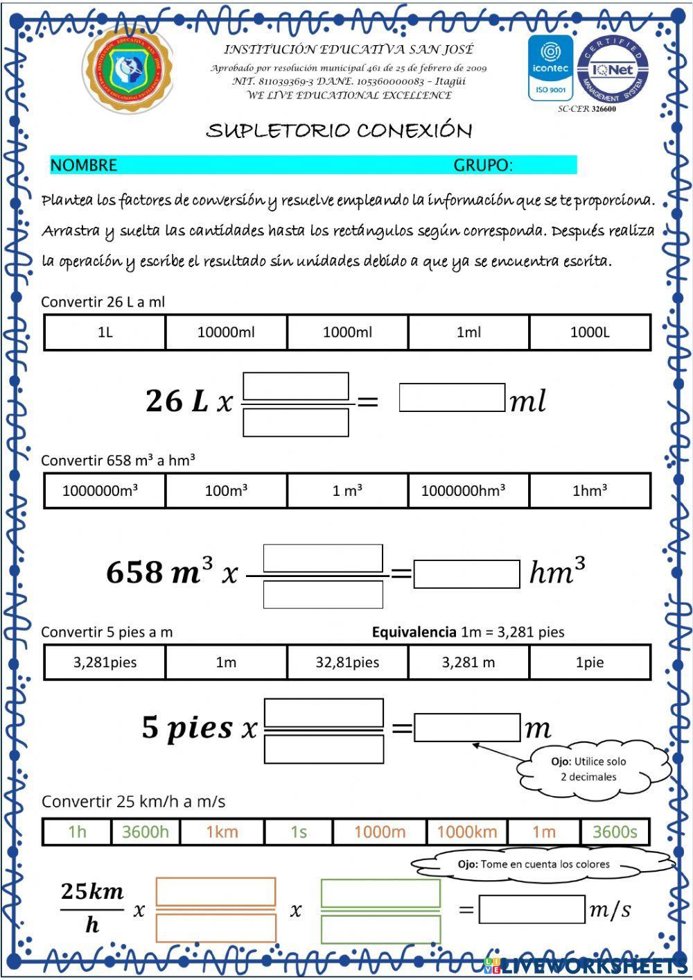 Conexion 3 supletorio