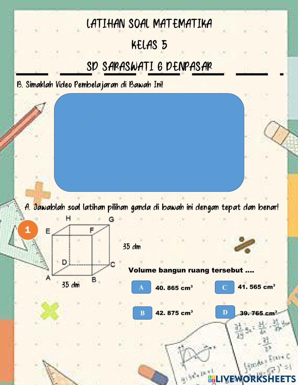 Latihan soal matematika