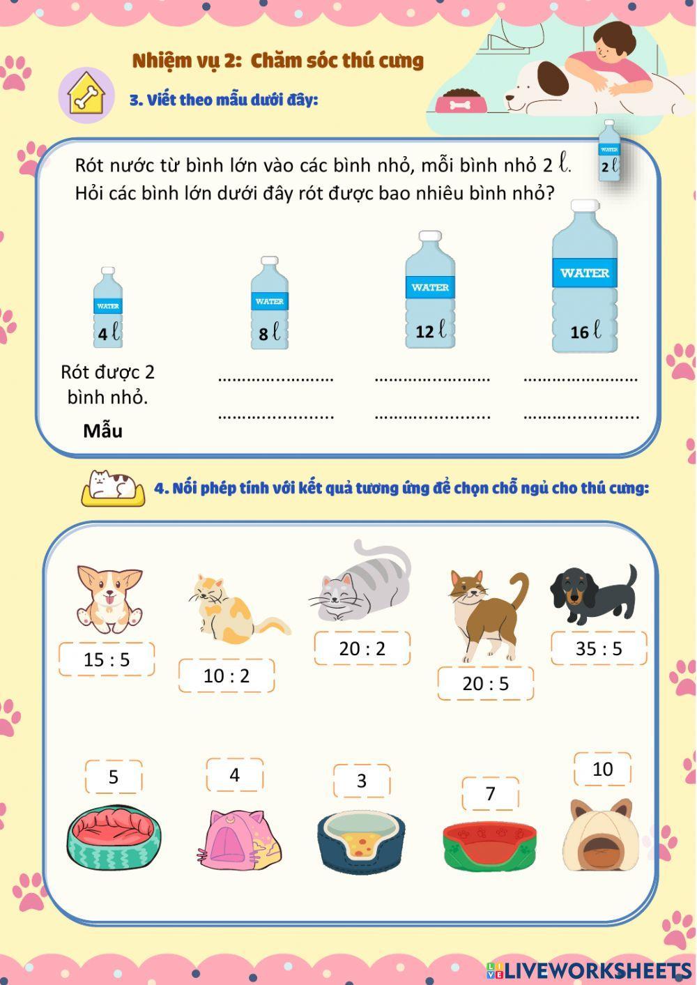 Lớp 2 - Toán - Tuần 22 - Đề 1