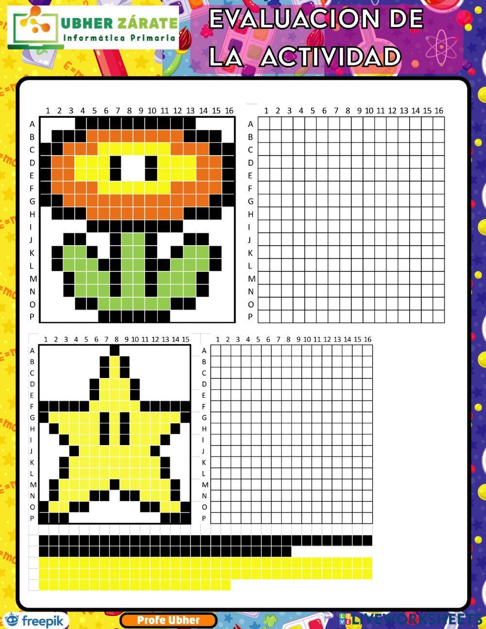 Pixel Art Mario Worksheet Live Worksheets 40% OFF